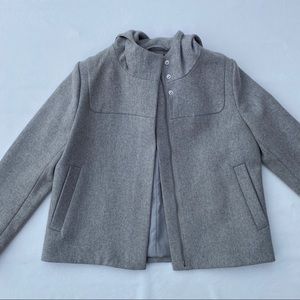 J. Crew Women’s Hooded Wool Coat 10P 10 Petite